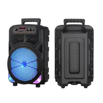 JBRスピーカー JBR-008屋外ワイヤレスポータブルBT8インチスピーカーマイクLED