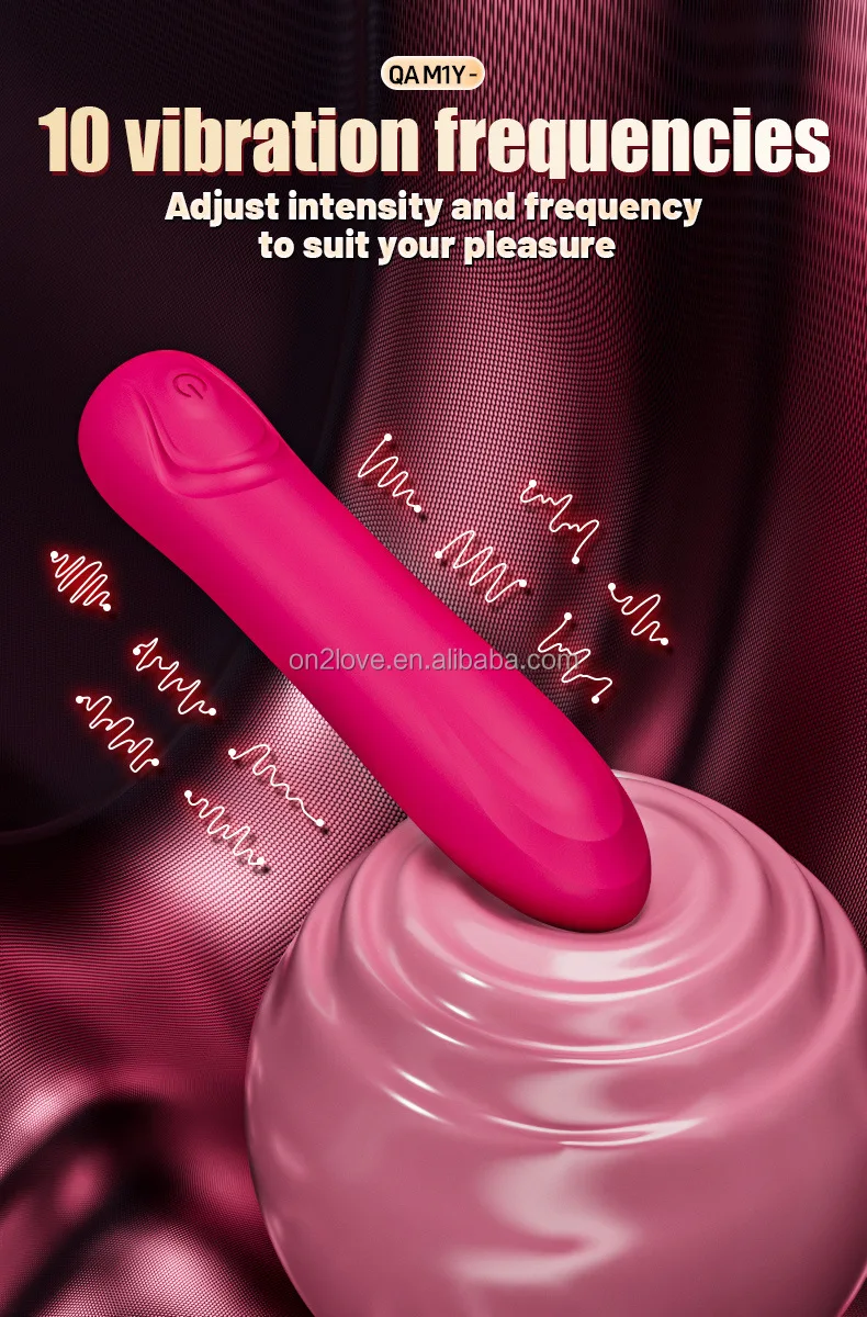Size comparison of Amoura mini bullet vibrator next to standard objects