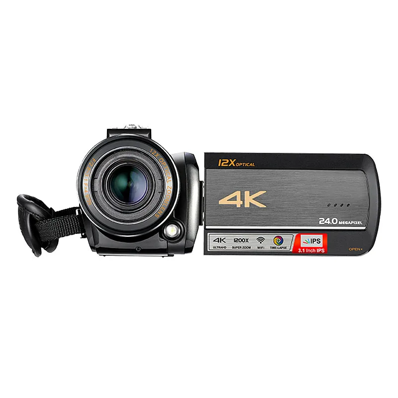 4K Digital Video Camera with 10x Optical Zoom & Touch Display
