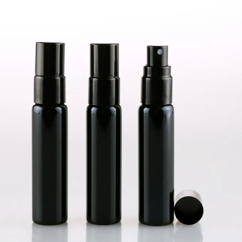  Customize logo 5ml Mini Electroplated UV Empty Glass Perfume Dispenser Spray Bottle with Half Cap