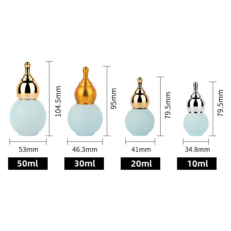 Luxury lantern shape bottle frost serum bottle 10ml 20ml 30ml 50ml glass essential oil dropper bottles factory