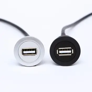 USB Connector/Socket Female a to Male a with Extend Cable (60cm 150cm) 22mm Hole Install for Installations