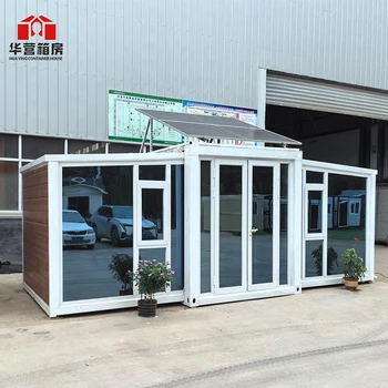 Homes Prefab Steel Expandable Container Houses 20ft Wholesale Container Coffee Shop Outdoor Solar energy