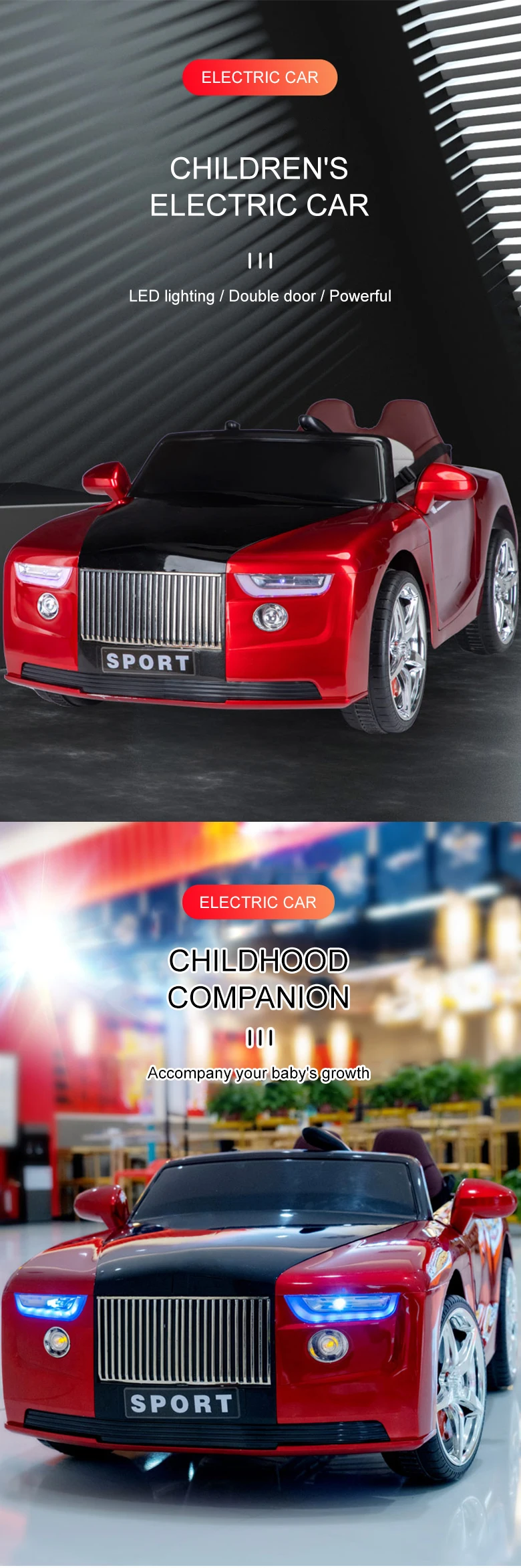 Luxury 12V Rechargeable Kids Electric Car - Ride on Fun
