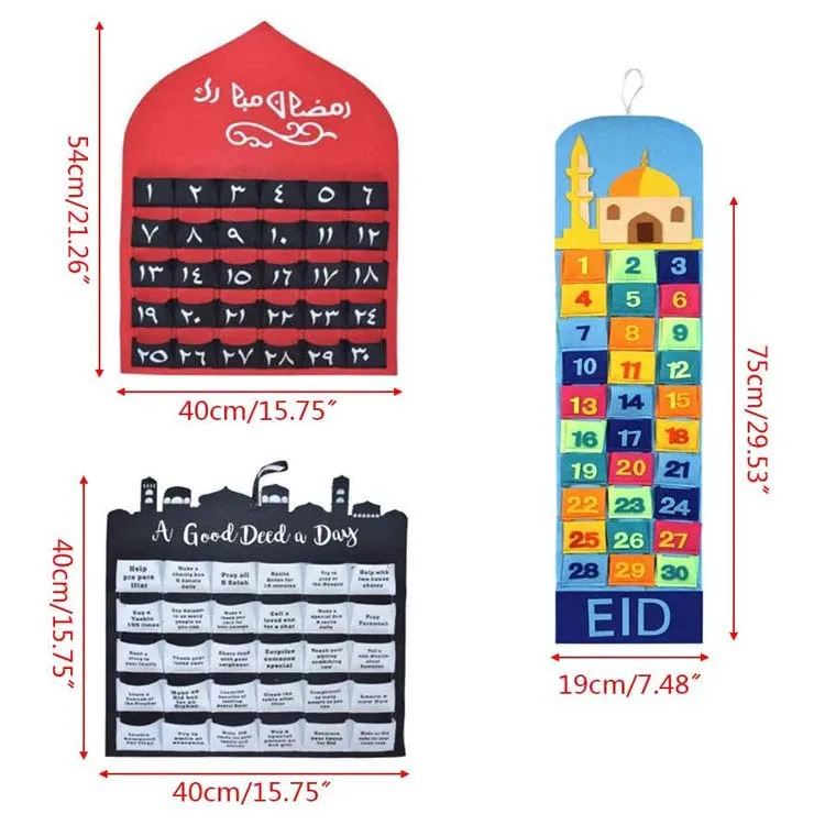 Hot Eid And Ramadan 2023 Felt Ramadan Decorations Mubarak Hanging Countdown Ramadan Advent