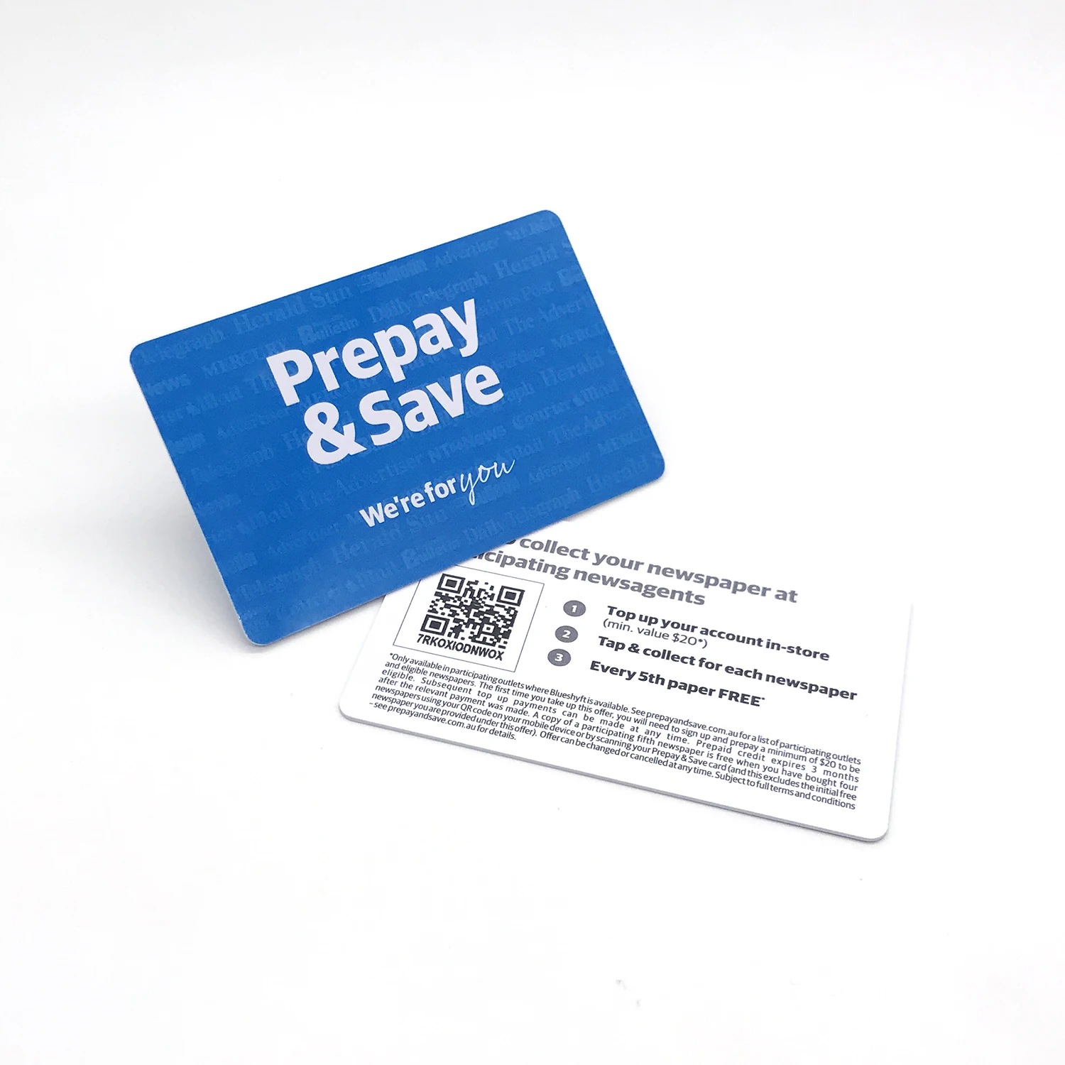 Plastic QR Code Card for Payment Sign Plate