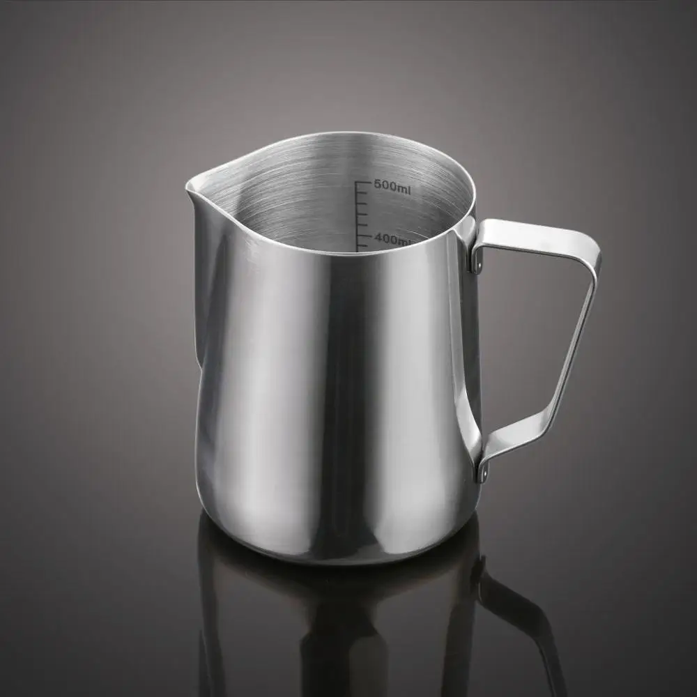 stainless steel milk frothing jug measuring cup pitcher espresso