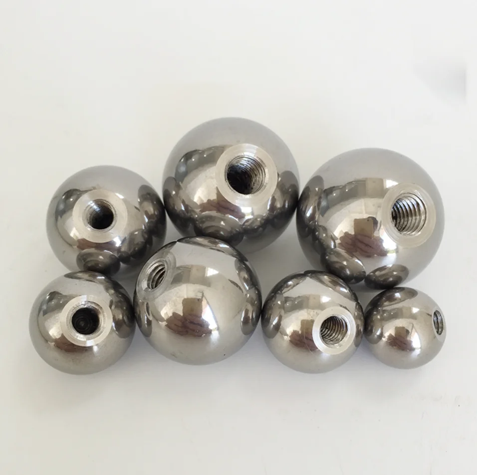 Solid Stainless Steel Metric Thread Steel Ball M6 Drilling 10mm-60mm