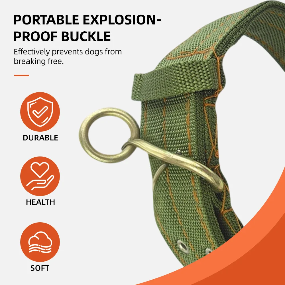 Wholesale Personalized Soft Dog Collar with Rivet Zinc Alloy Buckle Du - product detail 2