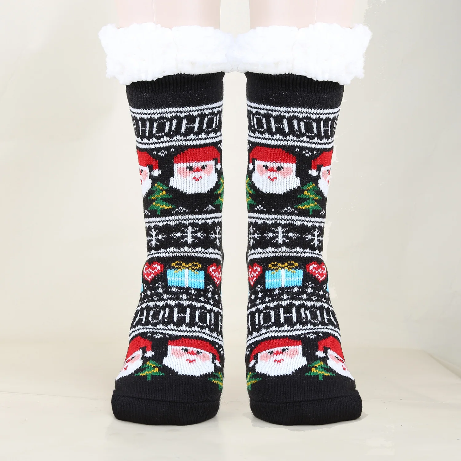 Custom Slipper Socks Fuzzy Fluffy Thick Warm Winter Cozy Socks Women ...