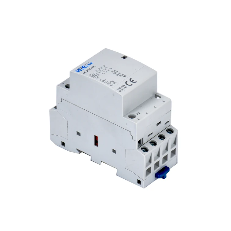 Din Rail Contactor 25A 4P 4NO 230V for Household Use with Auxiliary Contacts