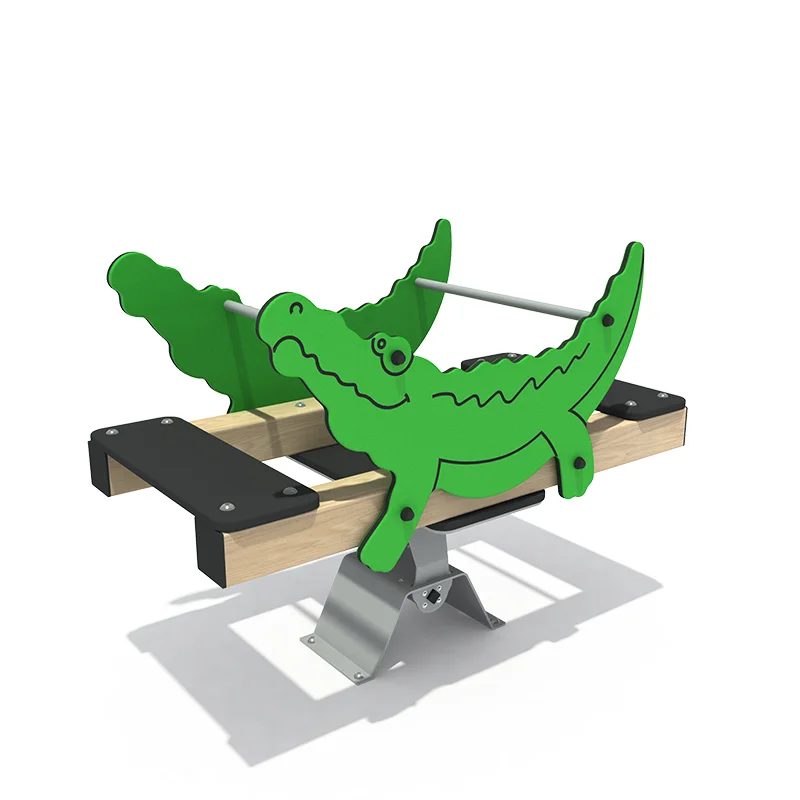 Funny Amusement Park Colorful Animal Style Crocodile Kids Seesaw Balance Seesaw Kids for Garden