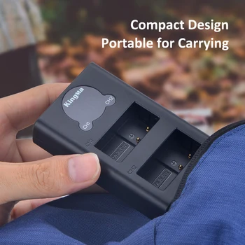 KingMa-DMW-BLC12 1050mAh 7.4V Dual Charger and Battery Kit Camera Battery detail image