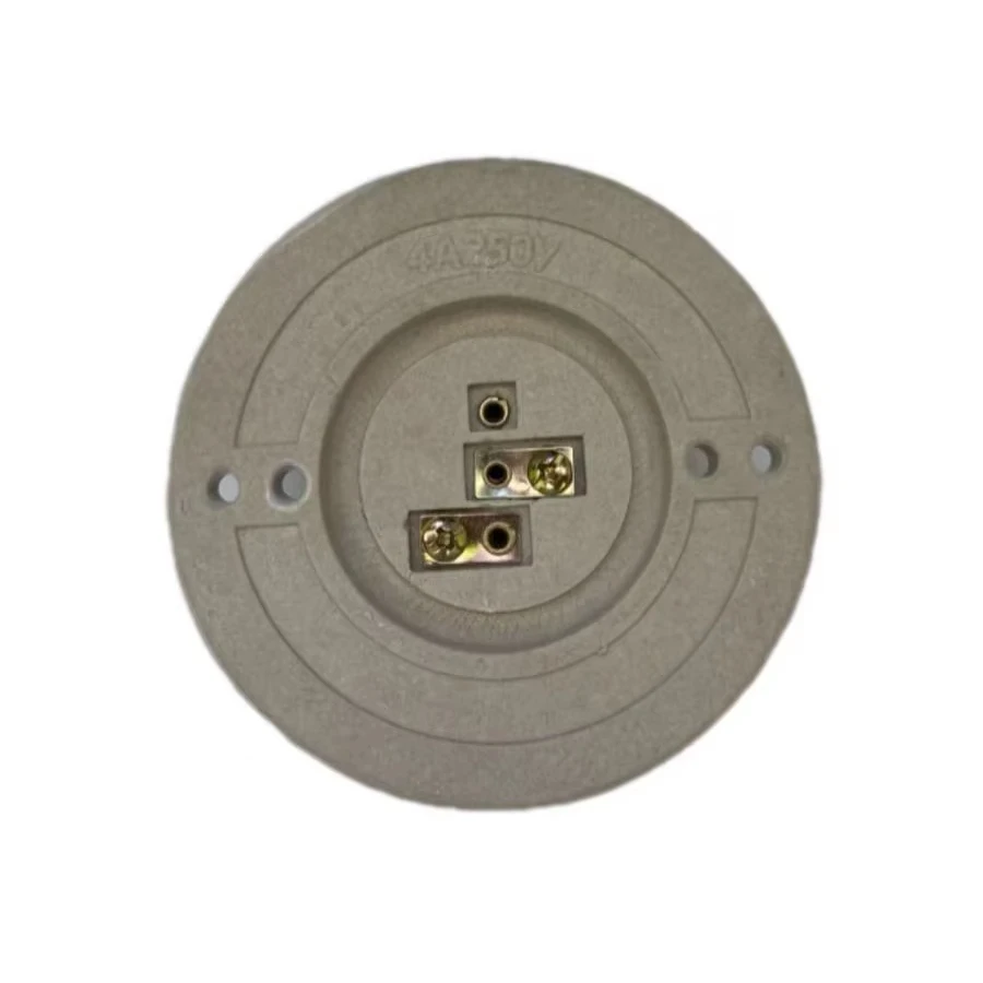 E27 4 Inch Porcelain Lamp Socket Ceramic Lamp Holder with Screw Style Ceiling Rose 250V Voltage Lamp Base