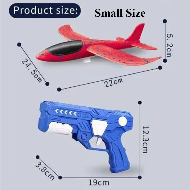 Best Selling Ejection Airplane Gun Shooting Launcher Set Foam Airplane Toy For Kids Outdoor