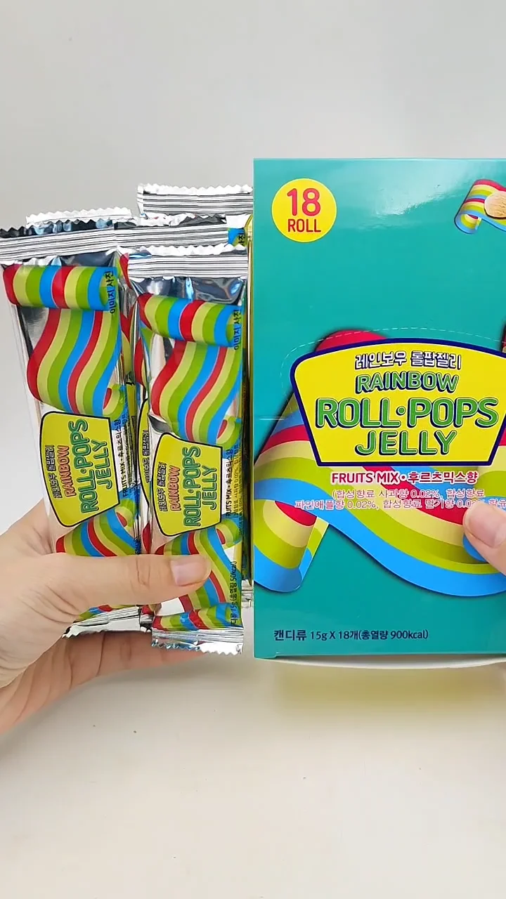 Custom Fruit Roll Up Mix Flavored Snacks Rainbow Jelly Fruit Roll Ups