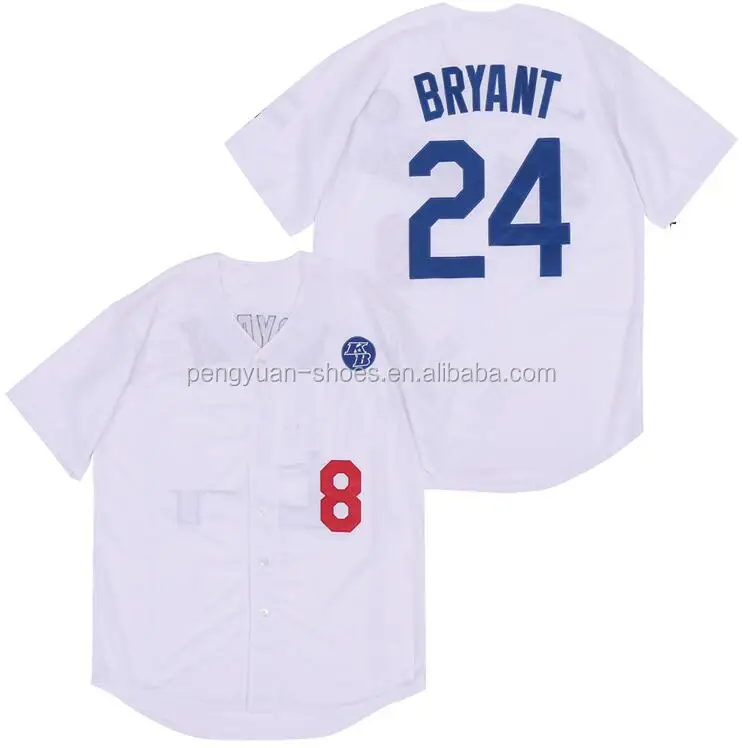 Personalized Men's Baseball Jeresy #8#24 Mamba Jersey Shirts