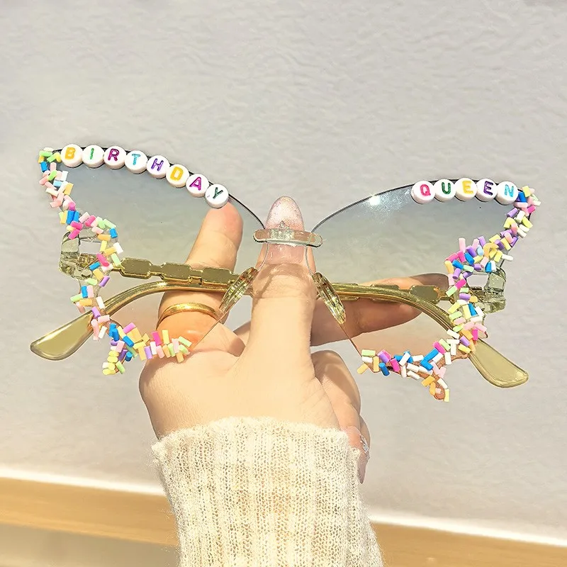 Trendy Rimless Women's Sunglasses with UV Protection