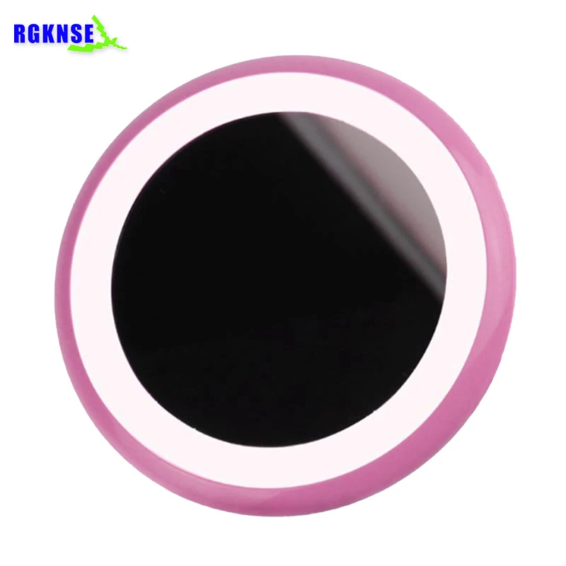 
Портативное Зеркало LED Беспроводная зарядка через USB макияж зеркало круговой Многофункциональный компактный зондирования освещения косметическое зеркало 