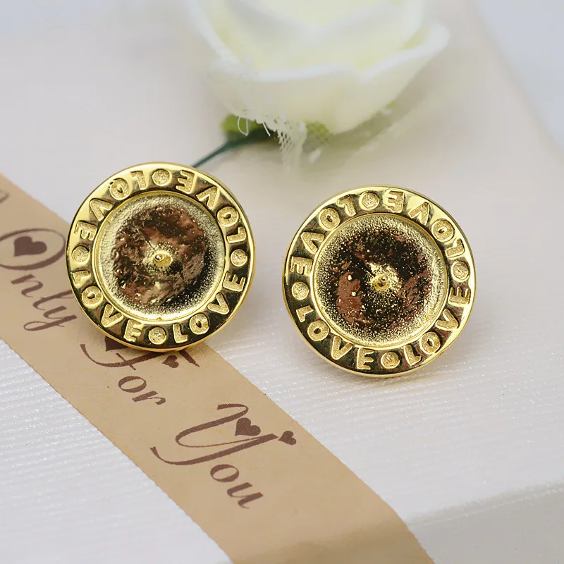 Wenchi Brand S925 Silver Dollar Treasure Female Earpin 8-10 Pearl Earrings DIY Jewelry Accessories Empty Tray Semi Buttons - Image 2
