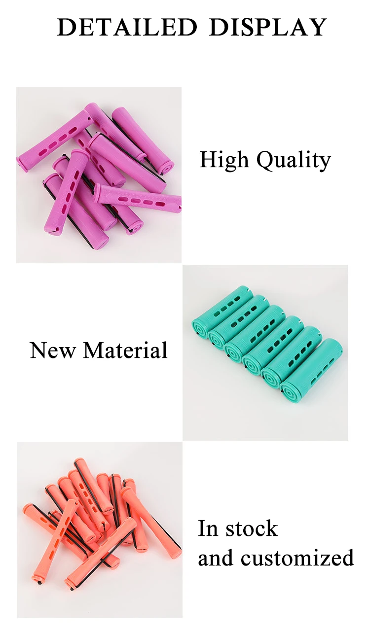 Wholesale Custom Multi-Size Hair Perm Rods DIY Hairdressing Tools Plastic Hair Rollers Cold Wave Rods for Long Short Hair