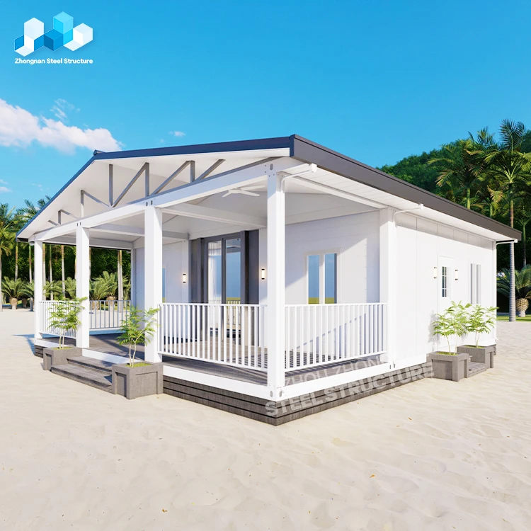 Zhongnan Detachable Modular 20FT1 2 3 4 Bedroom Prefab Houses Modern Container Home  Apartment Wooden Tiny House Villa