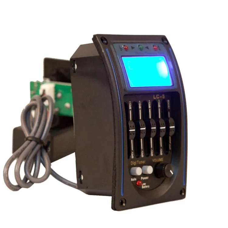 Equalizer Preamp Per Chitarra Acustica Alomejor - 5 Bande EQ, Tuner LCD, Pickup Piezo - Foto 2