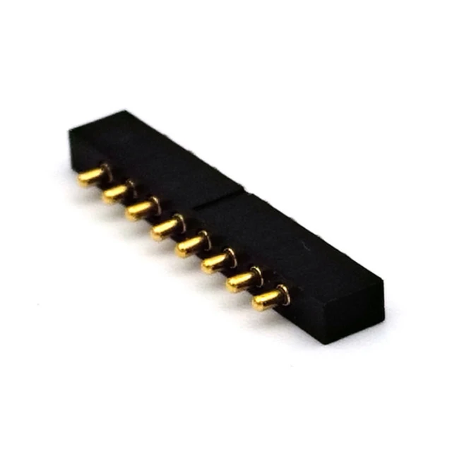 Custom OEM Right Angle Female and Male Brass Waterproof Pcb Battery Magnet Magnetic Cable Spring Probe Pogo 4 6 Pin Connector