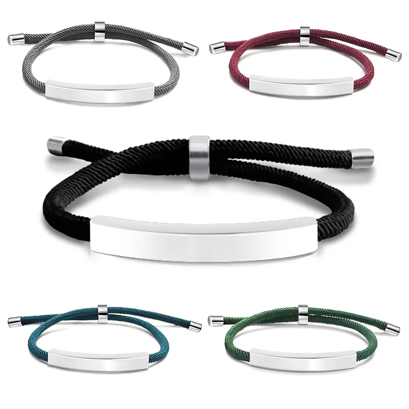 Wholesale Adjustable Custom Personalized Id Couple Bracelet Custom ...