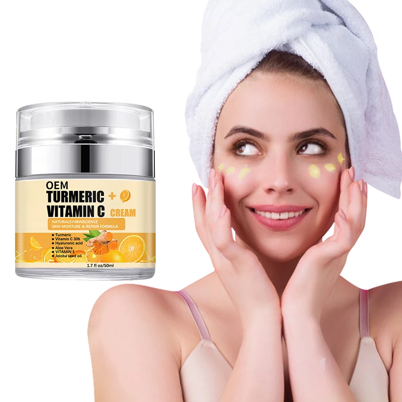 Custom Best Without Side Effects Turmeric Vitamin C Moisturising Anti Wrinkle Face Cream Lotion