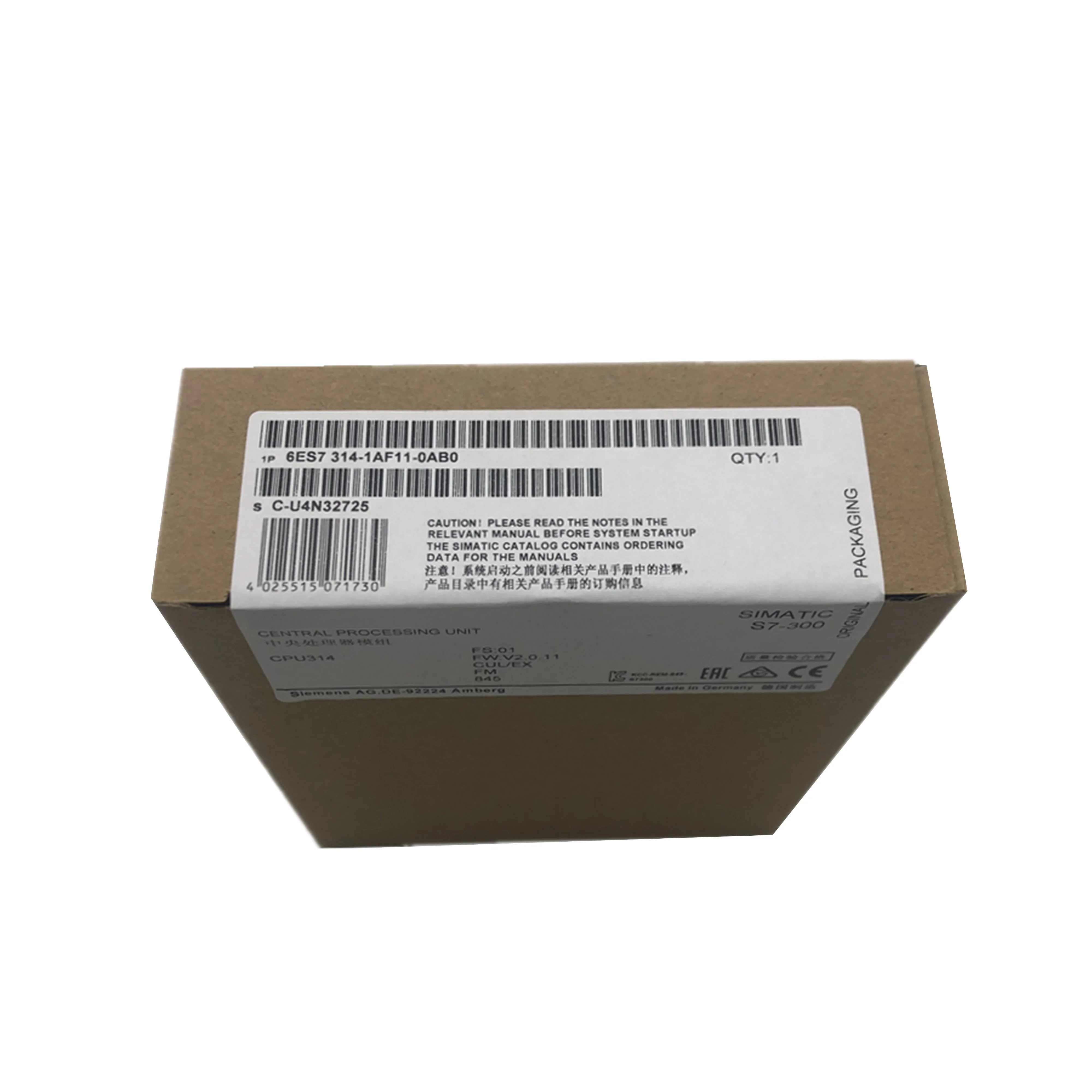 product new original 6es7314 1af11 0ab0 6es73141af110ab0 simatic s7 300 central processing unit stock in warehouse-1