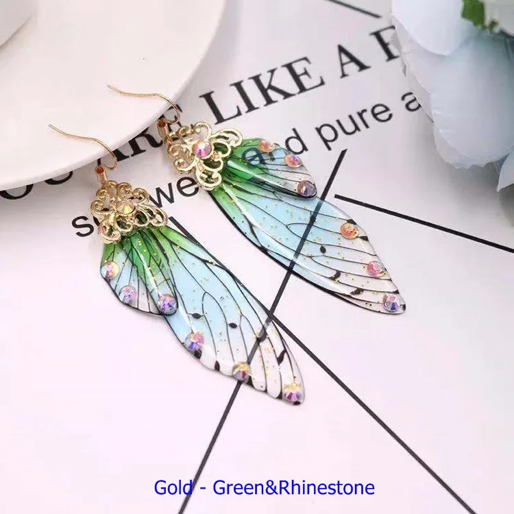 Fairy Wing Earrings Sparkly Butterfly Wing Earrings 