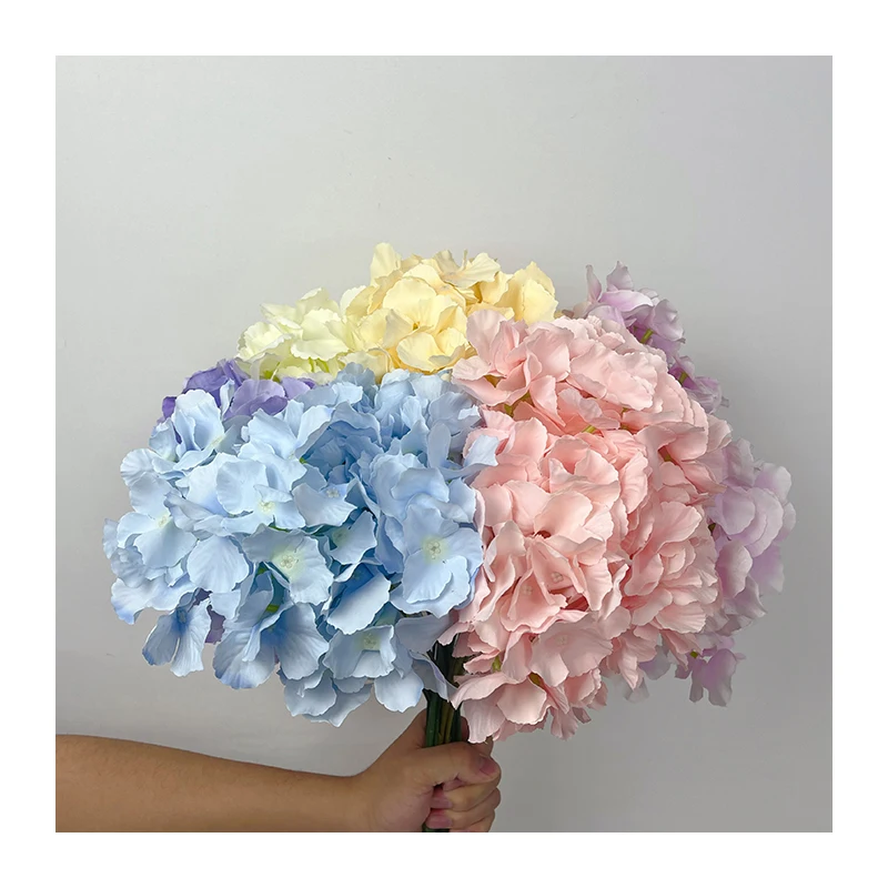 Five-headed leafless hydrangeas Popular artificial flowers decorative