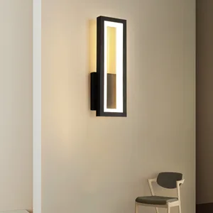 Modern Minimalist LED Wall Lamp for Living Room Bedroom Corridor Creative Personality Iron Body Wall for Aisle Background Wall