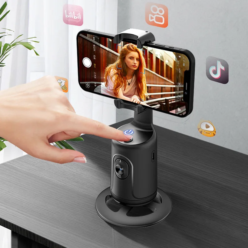 最新AIスマート自動追尾 スマホ用ジンバルスタビライザー ライブ配信