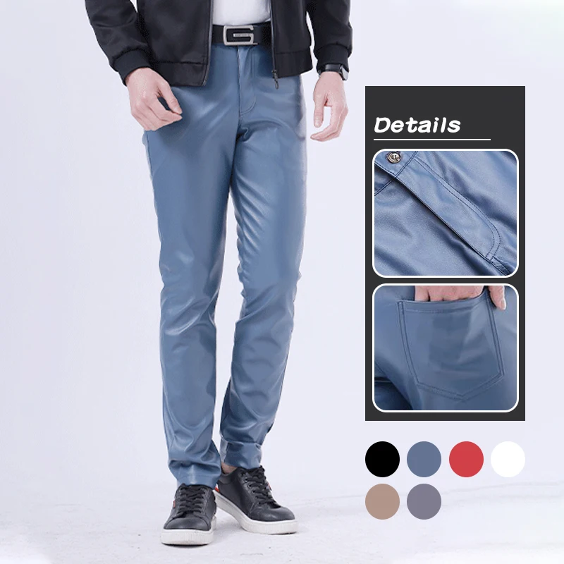 High Quality Slim Fit Printed Faux Leather Mens Leather Trousers For Men  Skinny And Fashionable With Zipper Closure Perfect For Bikers From  Freeurmindad, $30.88 | DHgate.Com