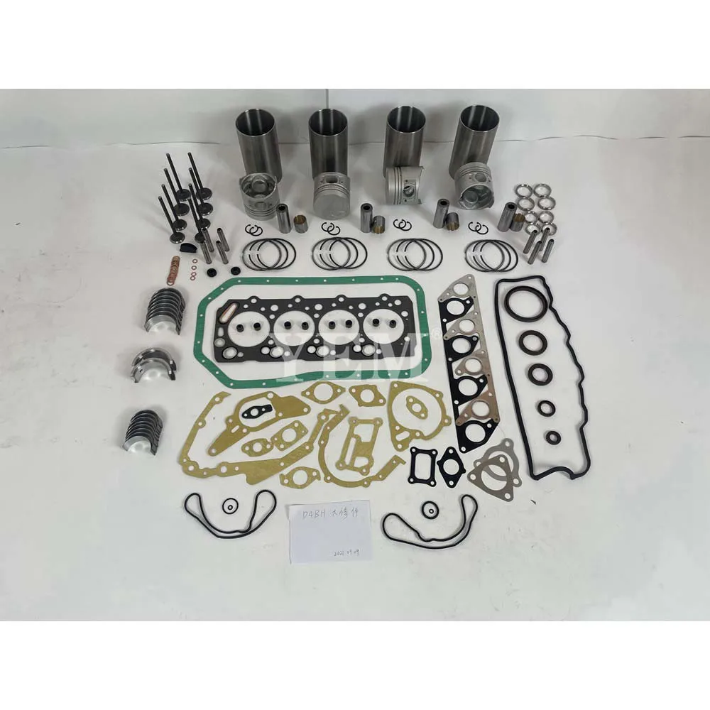 D4BH Engine Rebuild Kit With Piston Ring Liner Bearing Valves Overhaul Gasket Set for HYUNDAI Excavator Engine