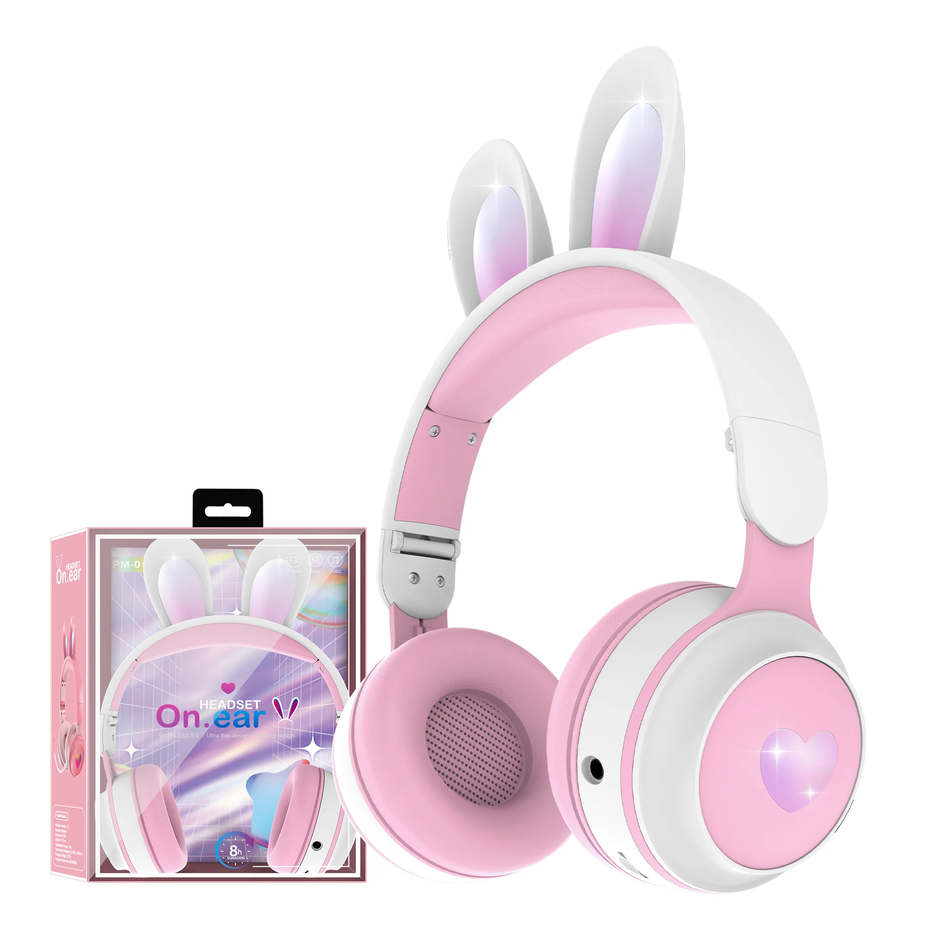 ゲームうさぎ耳ヘッドフォンKE01クリスマスギフトLedライト子供女の子