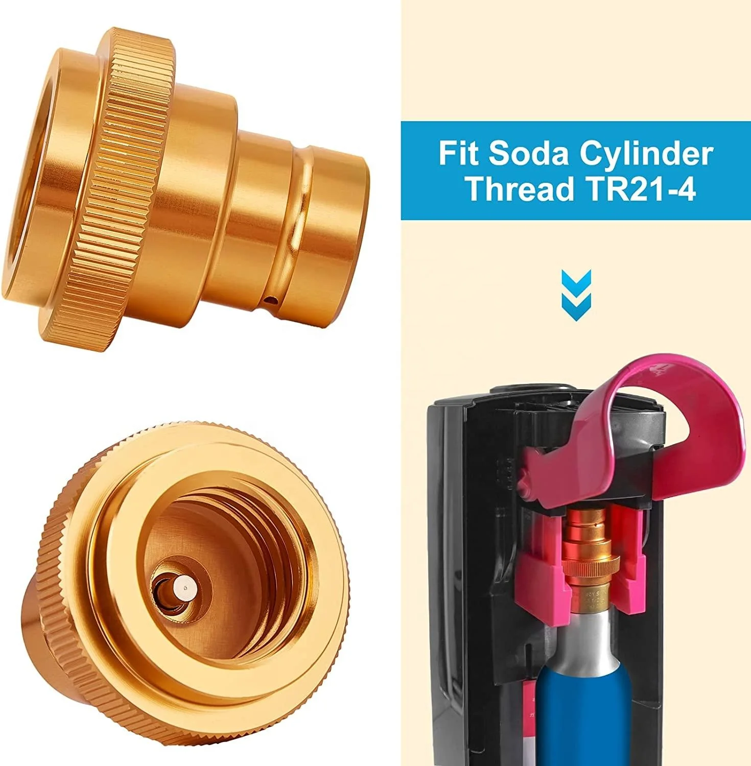 CO2 Cylinder with Quick Connect Pin Valve Suitable for Soda Sparkling Water Machine Duo Terra Art
