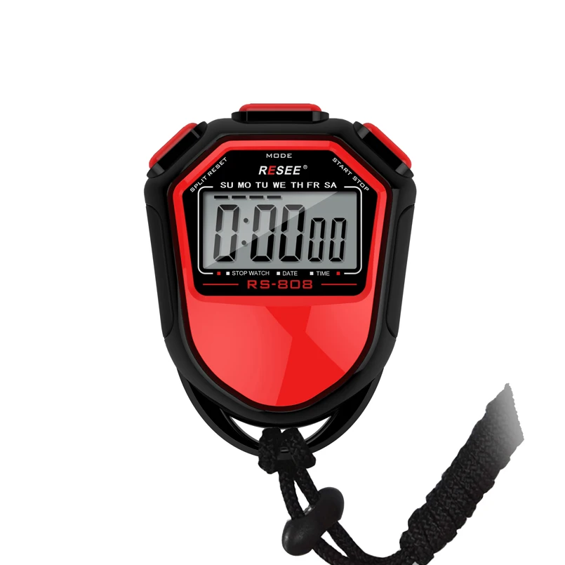 Resee Factory Customization Digital Display Stopwatch 2 Lap Memory Stopwatch Single Row Display Stopwatch Sports Stop Watch