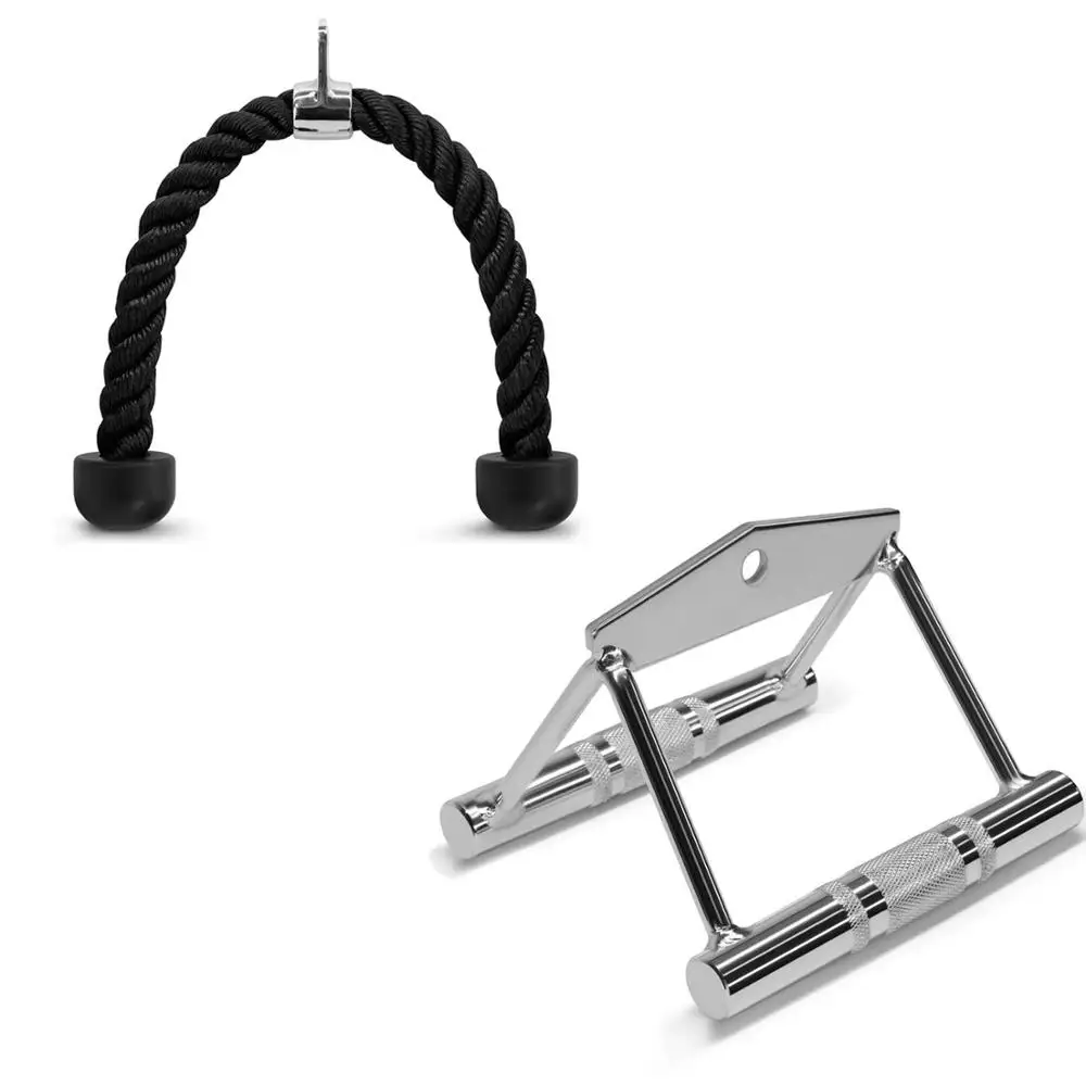 Тянуть вниз (опция): Трицепс одна D-ручка V-образный стержень и вращающаяся прямая планка