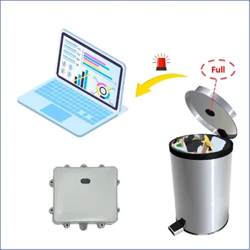 Smart City Solution CNDINGTEK DF701 Indoor Use Laser Smart Waste Bin Level Detection Trash Sensor for Waste Management