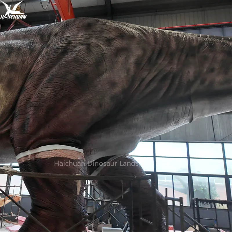China Dinosaur Manufacturer L=20m Huge Full Scale Animatronic Triceratops Dinosaur Model for Dino Adventure Park Decoration