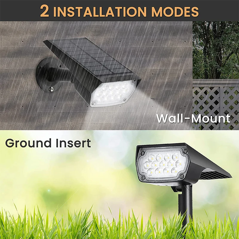 product adjustable 10led rgb waterproof solar powered spotlight for garden wireless outdoor yard landscape light-45