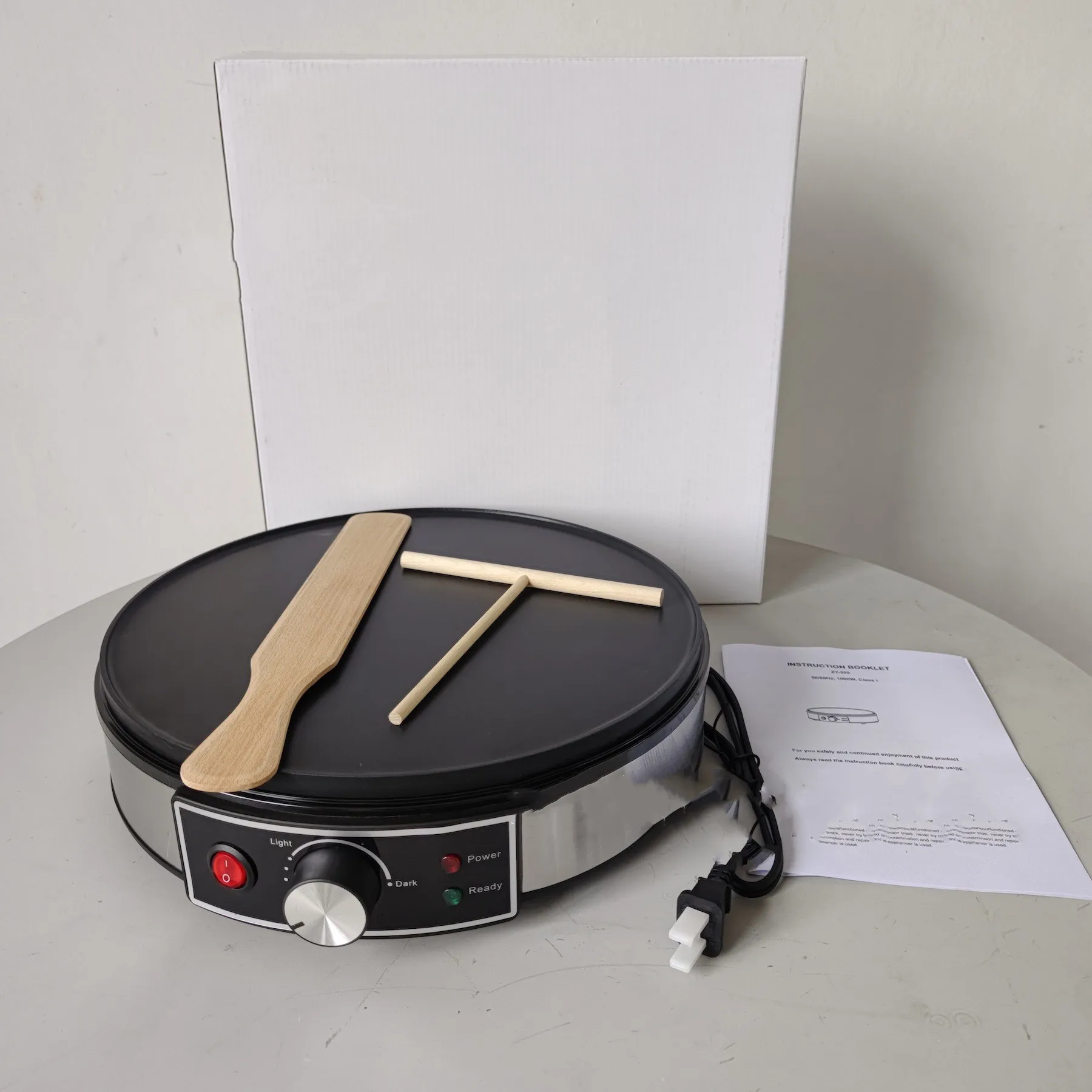 Electric Crepe Maker Machine With Nonstick Griddle Ideal For Pancakes