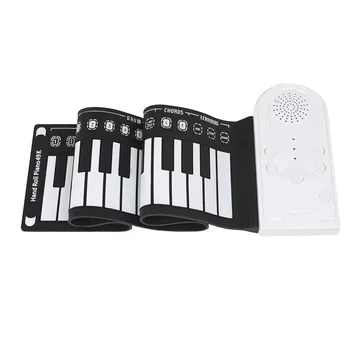 Hot sale 49 key folding silicone portable hand roll piano children beginner practise learning electronic piano