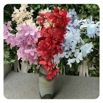 Best-selling Artificial Cherry Blossom Branches Big Cherry Blossom Flower Faux Silk Cherry Blossom Tree Stem Colorful Flower