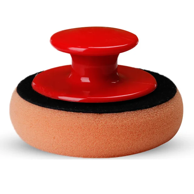 Car waxing sponge with handle is used for polishing and waxing car paint/car wax sponge