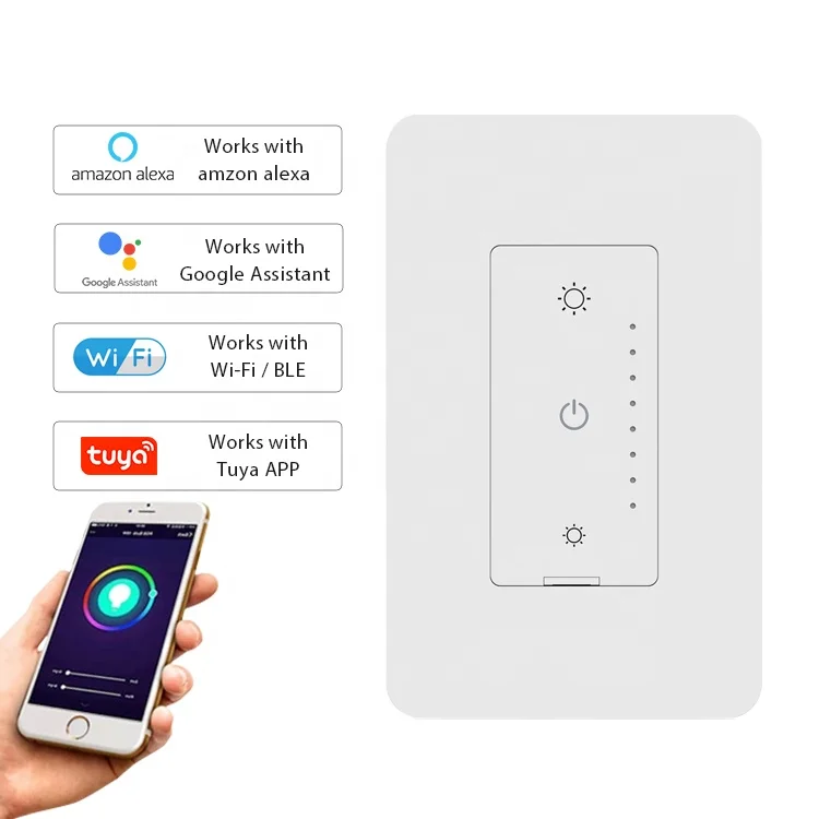Leelen Smart Dimmers 3 Way Adjust Brightness Tuya App Wifi Wall Light