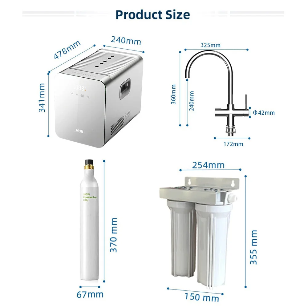 Hochwertiger 3-Modus-Sprudelwasserbereiter mit Eiswürfelkühlfunktion, Untertisch-Elektro-Sprudelwasserhahn und Sodamaschine| Alibaba.com